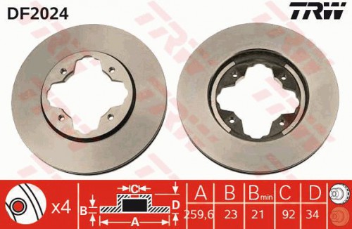 Brake disc TRW