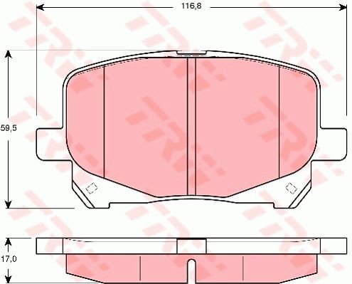 Brake pad set TRW