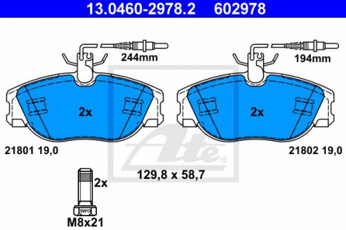 Brake pad set ATE