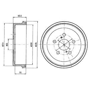 Brake drum DELPHI