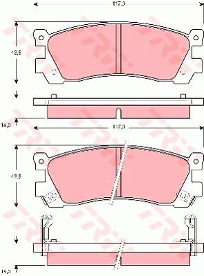 Brake pad set TRW