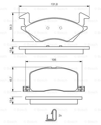 Brake pad set BOSCH