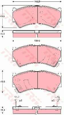 Brake pad set TRW