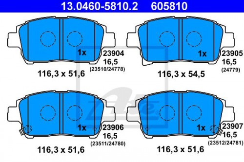 Brake pad set ATE