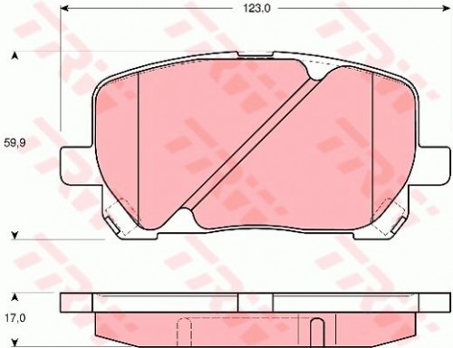 Brake pad set TRW