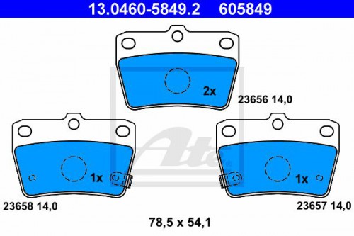 Brake pad set ATE