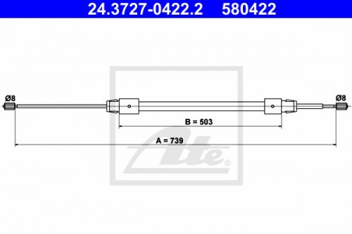 Handbrake cable ATE