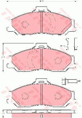 Brake pad set TRW