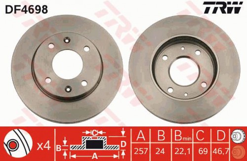 Brake disc TRW