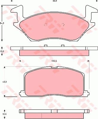 Brake pad set TRW