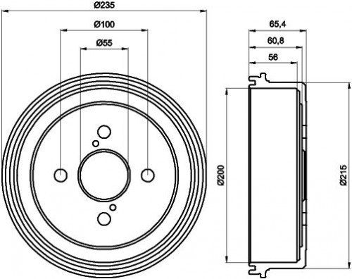 Brake drum TEXTAR