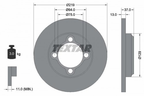 Brake disc TEXTAR