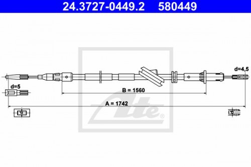 Handbrake cable ATE