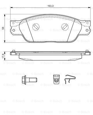 Brake pad set BOSCH