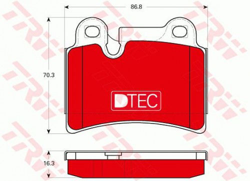 Brake pad set TRW