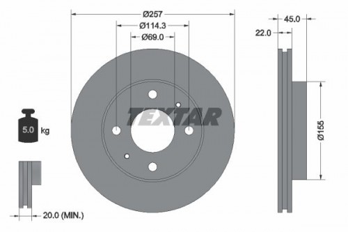 Brake disc TEXTAR