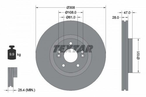 Brake disc TEXTAR