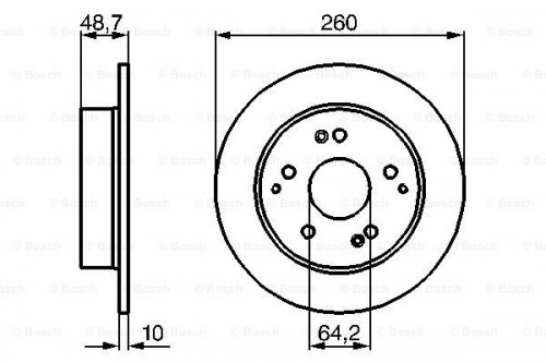 Brake disc BOSCH