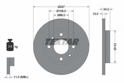 Brake disc TEXTAR