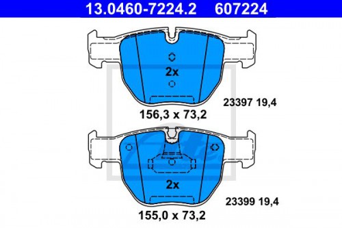 Brake pad set ATE