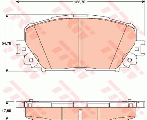 Brake pad set TRW