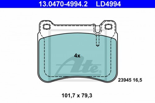 Brake pad set ATE