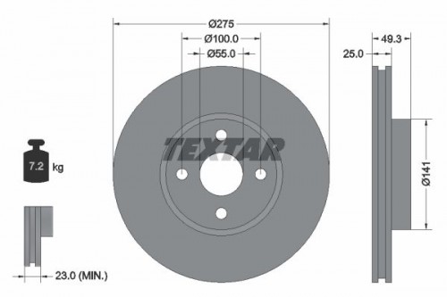 Brake disc TEXTAR