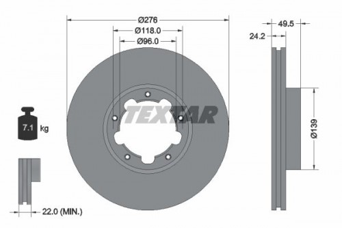 Brake disc TEXTAR