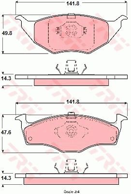 Brake pad set TRW