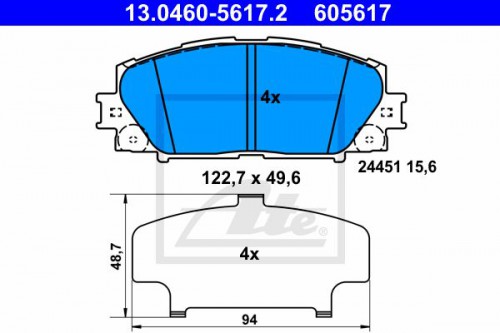 Brake pad set ATE