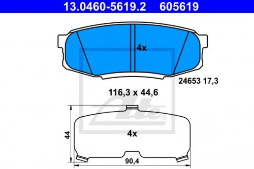 Brake pad set ATE