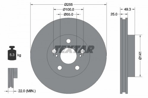 Brake disc TEXTAR