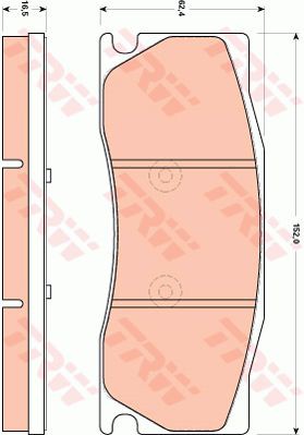 Brake pad set TRW