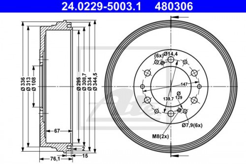 Brake drum ATE