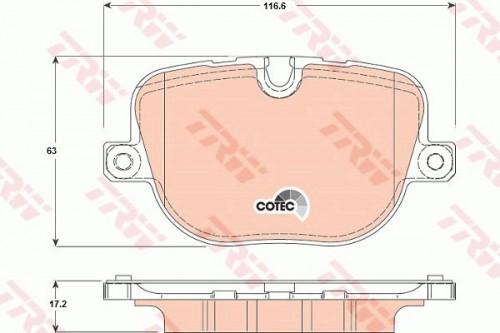 Brake pad set TRW