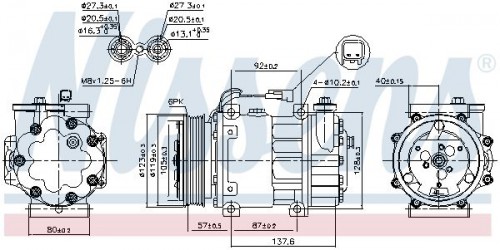 Compressor, air conditioning NISSENS