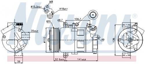 Compressor, air conditioning NISSENS