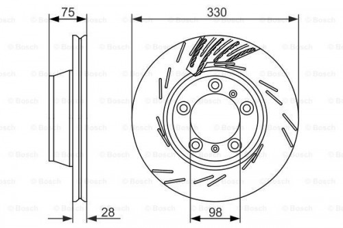 Brake disc BOSCH