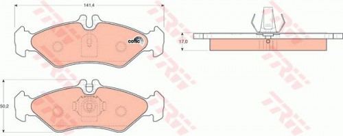 Brake pad set TRW