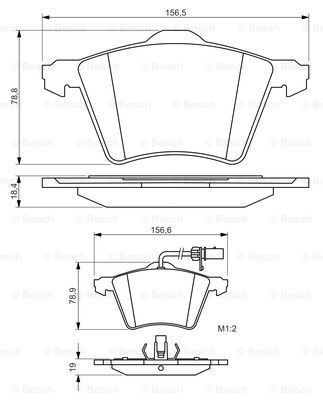 Brake pad set BOSCH