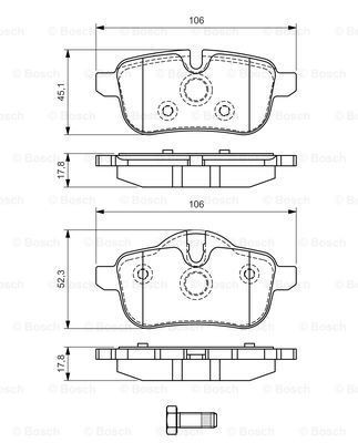 Brake pad set BOSCH