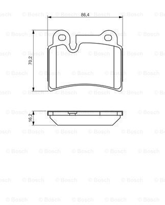 Brake pad set BOSCH