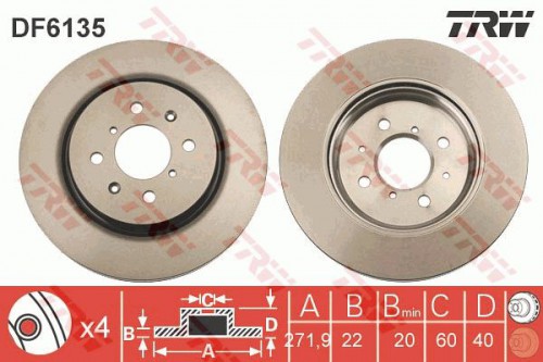 Brake disc TRW