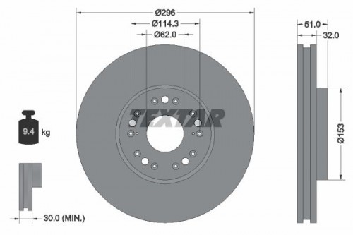 Brake disc TEXTAR