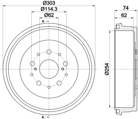 Brake drum TEXTAR