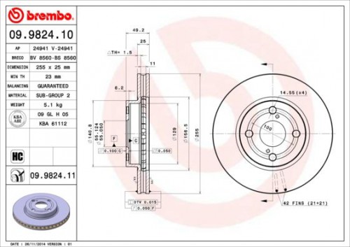 Brake disc BREMBO