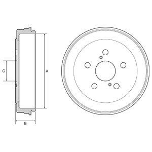 Brake drum DELPHI