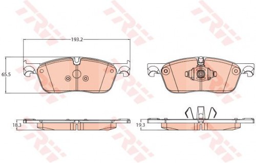 Brake pad set TRW