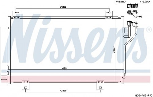 Condenser, air conditioning NISSENS