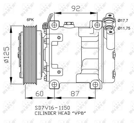 Compressor, air conditioning NRF